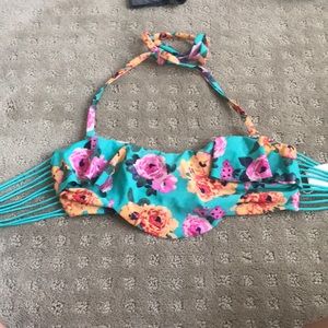 Floral bikini top